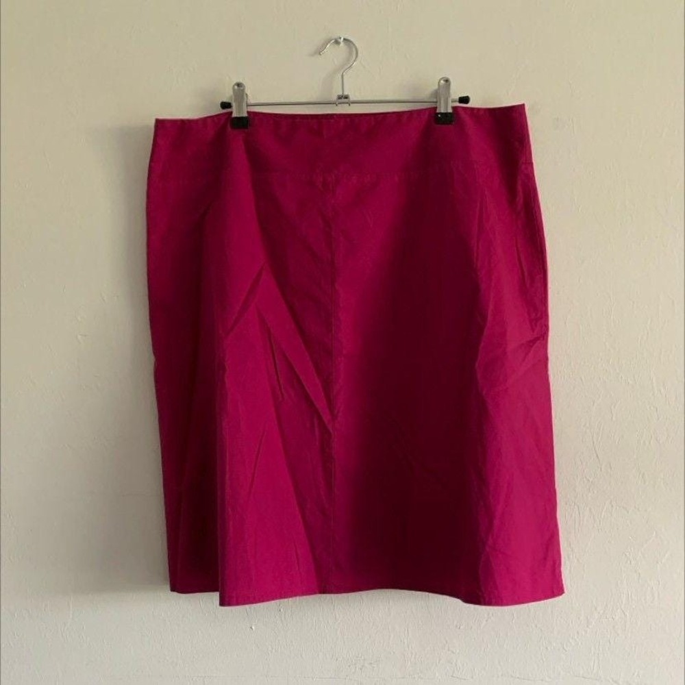 Fieldgear Magenta Pink‎ Floral Embroidered Sequin Skirt Womens Plus Size 16